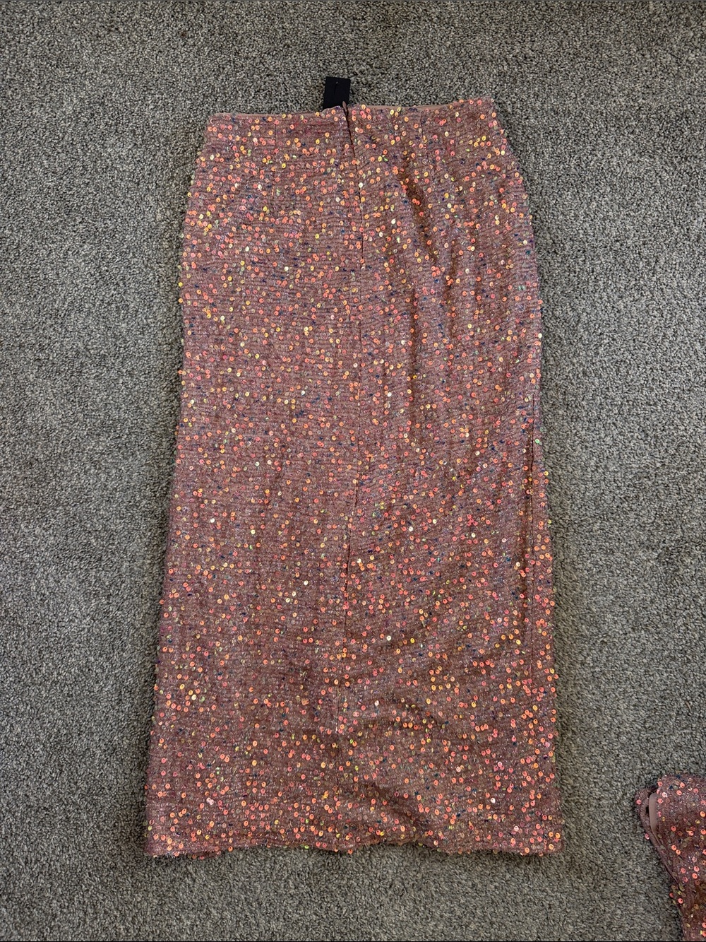 Lulus Sequin/ feather Maxi Skirt Set - Picture 3 of 5